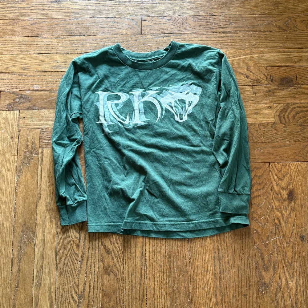 WWE Randy Orton RKO Long Sleeve Shirt‎ Green Youth Medium Wrestling Tee